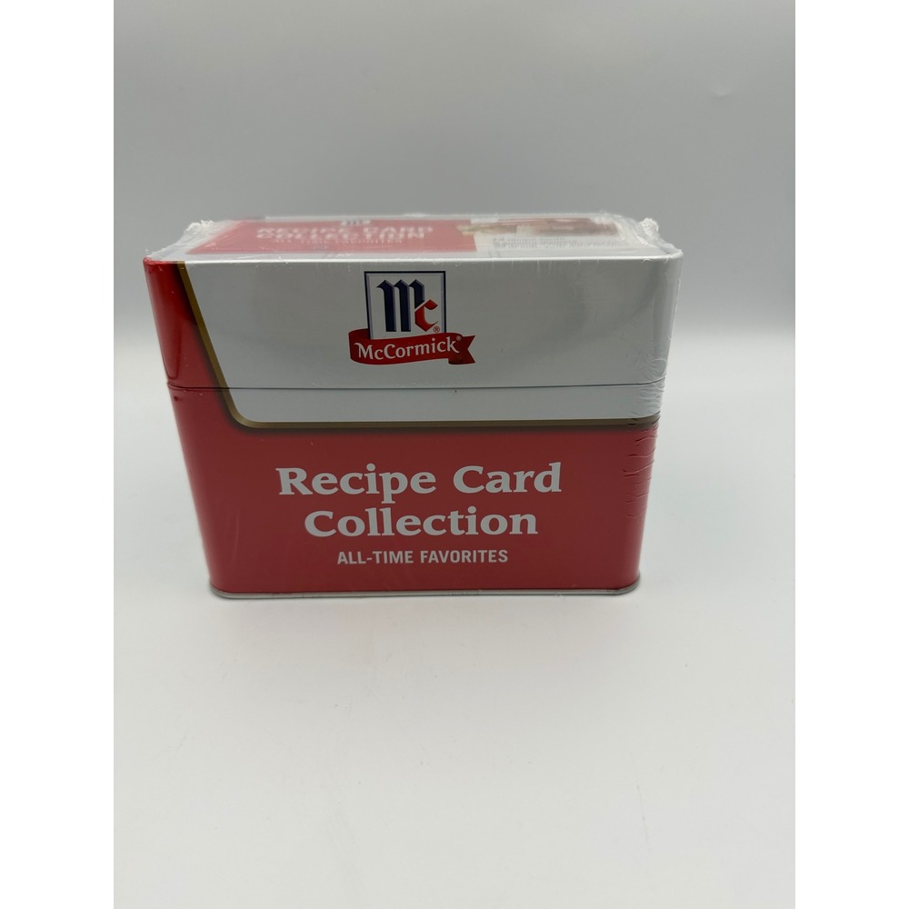 McCormick Recipe Card Collection All-Time Favorites Tin Box New Sealed 73 Cards